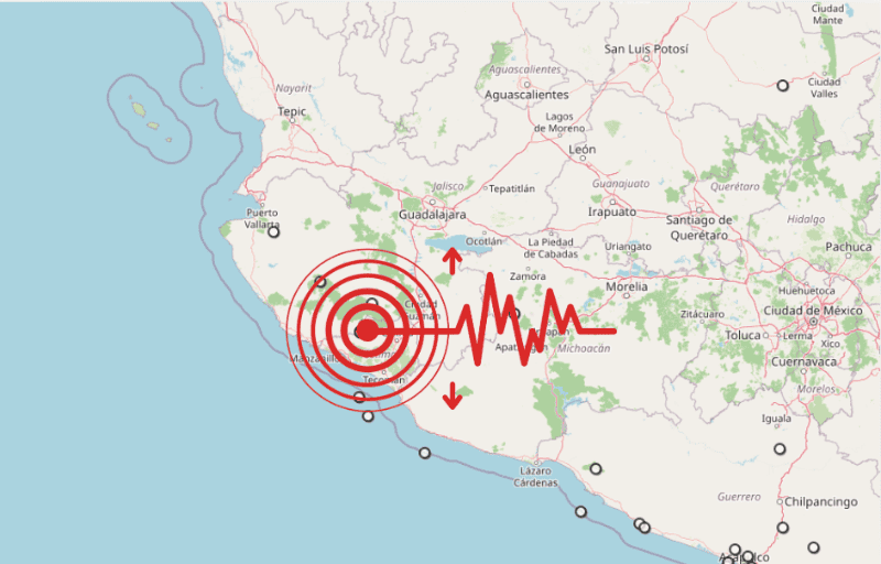 &nbsp;Sismo en Colima. ESPECIAL / SSN