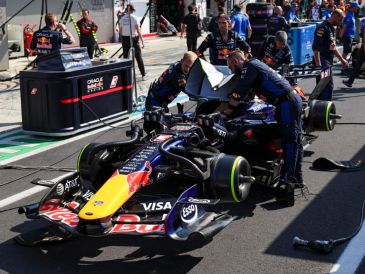 Hadjar, de acuerdo con Red Bull, sufrió una fractura mientras practicaba boxeo durante las vacaciones de mitad de temporada. EFE / ARCHIVO