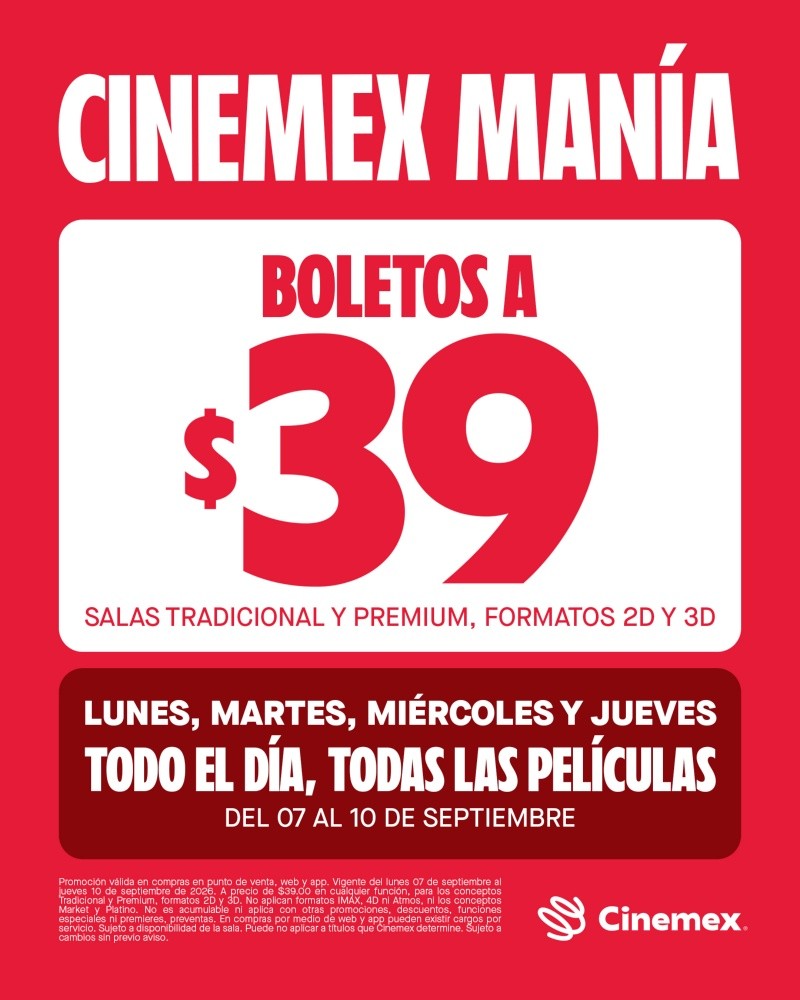 ESPECIAL/ X/ @Cinemex&nbsp;