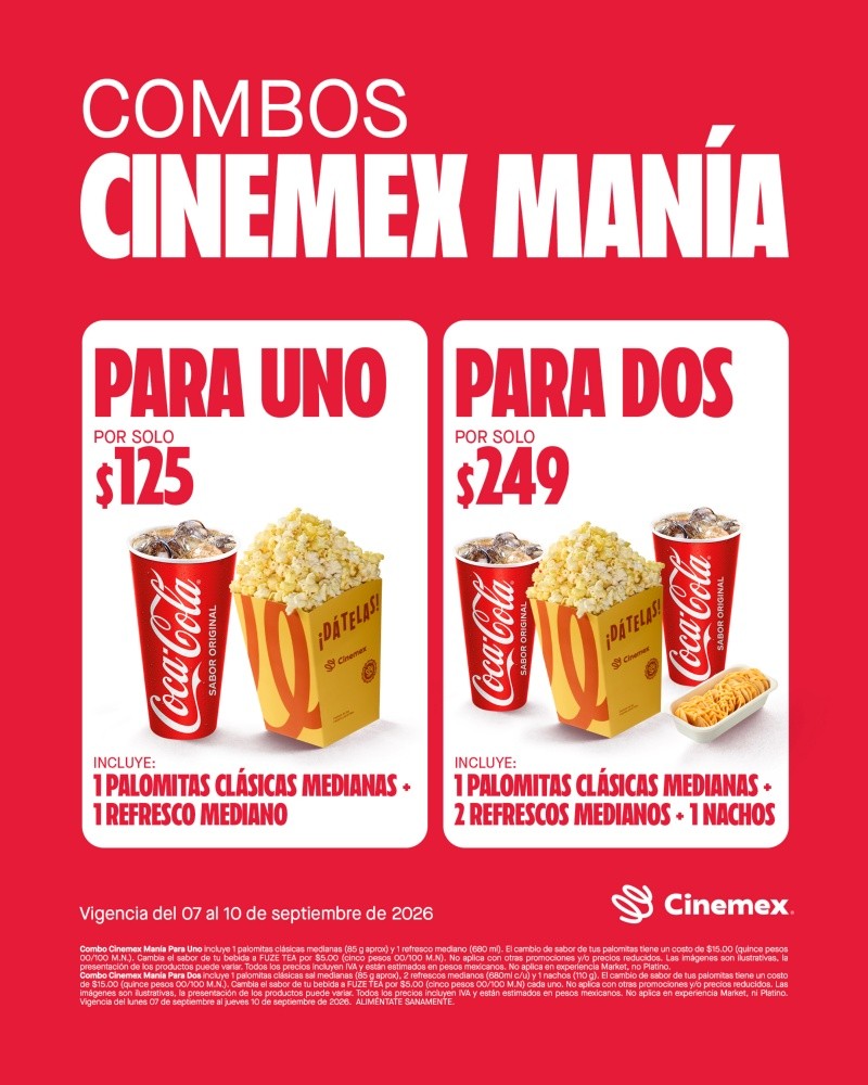 ESPECIAL/ X/ @Cinemex&nbsp;&nbsp;