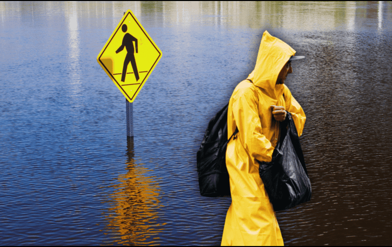 Por la saturación de humedad en el suelo por las lluvias previas, la tierra ya no puede absorber más líquido, por lo que el agua se acumulará mucho más rápido en las calles. ESPECIAL / CANVA