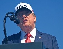 Trump participó en un acto organizado por la fundación Tunnel to Towers, que apoya a familiares de policías, militares y bomberos que murieron tras responder a los ataques del 11 de septiembre. EFE/A. GORDON