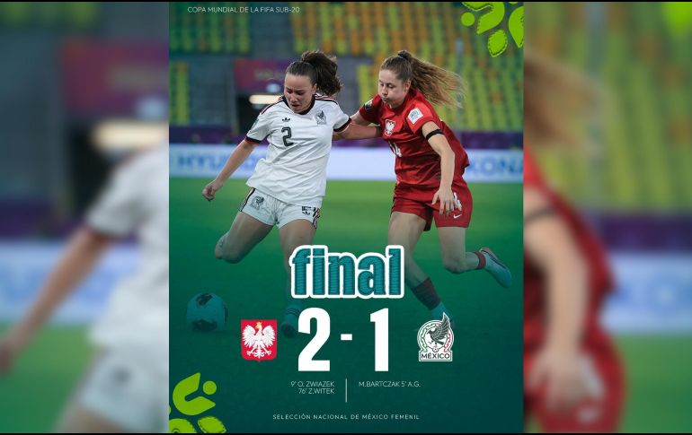 México Sub-20 Femenil perdió ante Polonia y complicó su clasificación. X / @Miseleccionfem