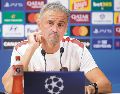 Luis Enrique Martínez. El técnico pide máxima concentración al PSG para comenzar con triunfo la defensa del título europeo. EFE