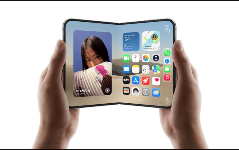 Apple presentó este 9 de septiembre el iPhone Duo, su primer teléfono plegable. ESPECIAL / APPLE