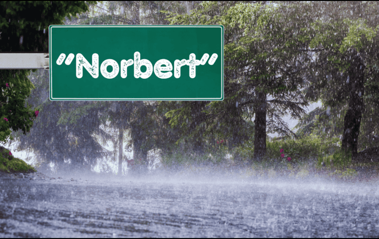 La tormenta tropical “Norbert”, es el ciclón número 14 con nombre de la actual temporada en el océano Pacífico. ESPECIAL / CANVA