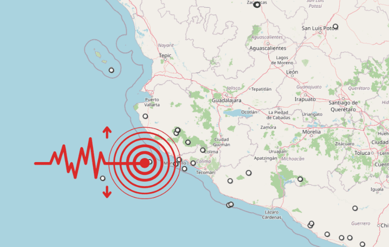 &nbsp;Sismo en Jalisco. ESPECIAL / SSN