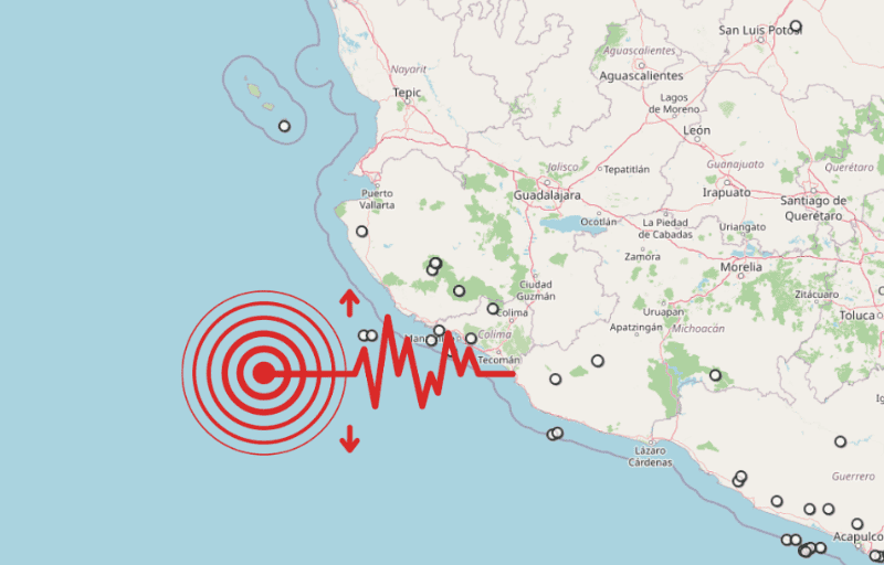 &nbsp;Sismo en Jalisco. ESPECIAL / SSN