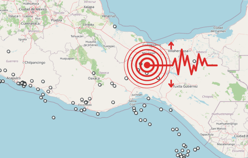 &nbsp;Sismo en Veracruz. ESPECIAL / SSN