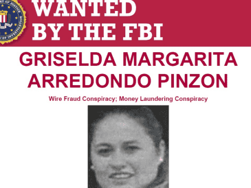 Arredondo Pinzón es conocida como una alta ejecutiva financiera del Cártel de Jalisco Nueva Generación. ESPECIAL / X / @FBIMostWanted