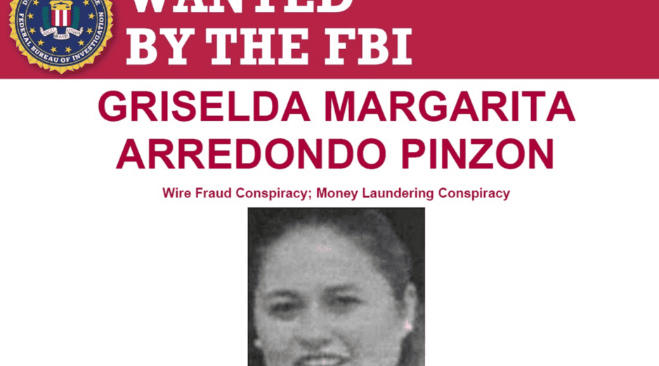 Arredondo Pinzón es conocida como una alta ejecutiva financiera del Cártel de Jalisco Nueva Generación. ESPECIAL / X / @FBIMostWanted
