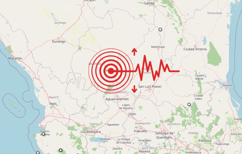 Sismo en Zacatecas. ESPECIAL / SSN&nbsp;