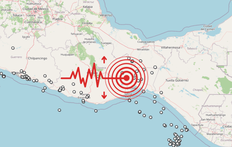 &nbsp;Sismo en Oaxaca. ESPECIAL / SSN