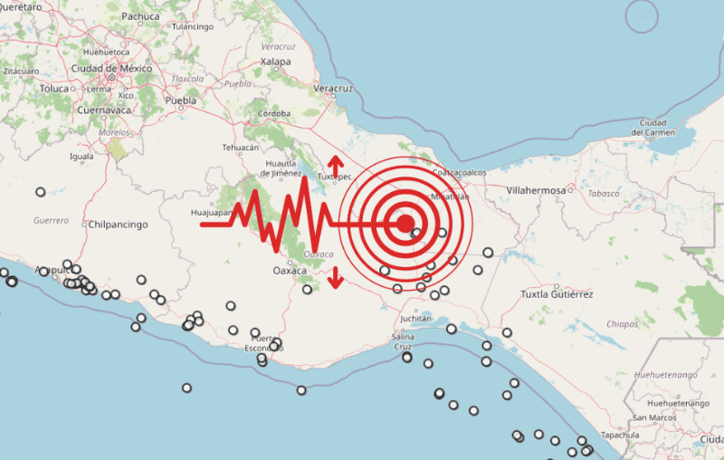 &nbsp;Sismo en Veracruz. ESPECIAL / SSN