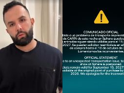 Esto dijo Carín León tras la confirmación de la cancelación de su concierto en Las Vegas del día de ayer. ESPECIAL / INSTAGRAM @carinleonoficial @spherevegas