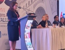 Gabriela García Curiel, presidente del Colegio e Instituto de Valuadores de Jalisco, destacó la visión humana que tiene el trabajo de un profesional. EL INFORMADOR/J. Velazco