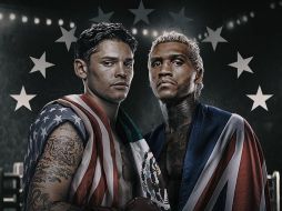 Ryan García expone por primera vez el título que ganó en febrero de este año. X/Zuffa_Boxing