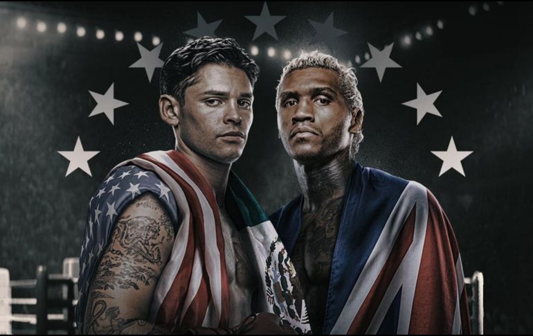 Ryan García expone por primera vez el título que ganó en febrero de este año. X/Zuffa_Boxing