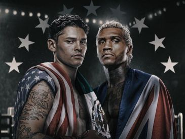 Ryan García expone por primera vez el título que ganó en febrero de este año. X/Zuffa_Boxing