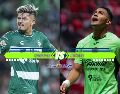 Santos y Juárez se enfrentan este domingo en el Estadio Corona por la Jornada 8 del Apertura 2026 de la Liga MX. ESPECIAL / IMAGO7 y CANVA