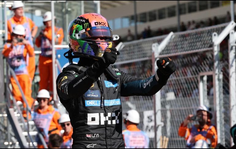 Lando Norris, que el viernes prácticamente perdió la segunda práctica por un problema en la caja de cambios, respondió con una actuación impecable para quedarse con la pole. AFP / T. Coex