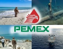 A través de redes sociales, Pemex compartió fotografías de las labores de limpieza en Campeche. ESPECIAL / FACEBOOK Pemex