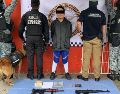 En el operativo también participó el escuadrón canino K9 de la Secretaría de Seguridad del Estado. ESPECIAL