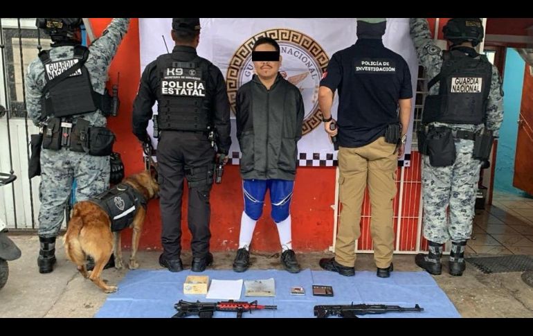 En el operativo también participó el escuadrón canino K9 de la Secretaría de Seguridad del Estado. ESPECIAL