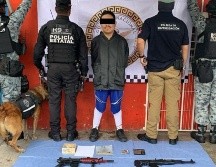 En el operativo también participó el escuadrón canino K9 de la Secretaría de Seguridad del Estado. ESPECIAL