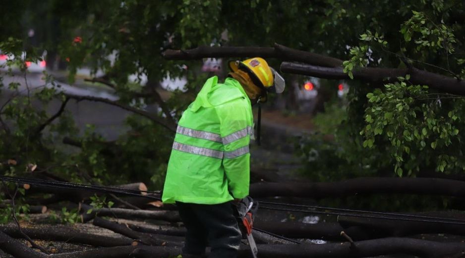 Protección civil y Bomberos continúan realizando recorridos por calles de la ciudad para descartar mayores daños. ESPECIAL / Bomberos de Guadalajara