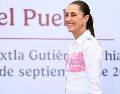 Claudia Sheinbaum Pardo llamó a mantener la unidad del pueblo en este mes patrio. EFE/Presidencia de México