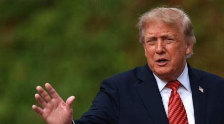 Luego de que Trump involucrara a México en polémicas declaraciones, el presidente de EU elogió al país. EFE/N. Hall