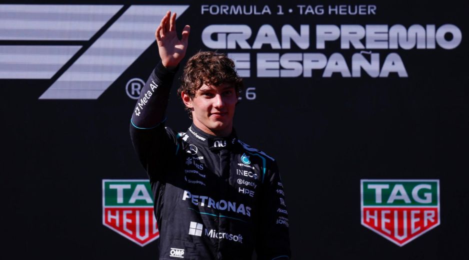 El italiano Andrea Kimi Antonelli (Mercedes), líder del campeonato, ganó este domingo el Gran Premio de España, el decimocuarto del Mundial de Fórmula Uno y la primera carrera de toda la historia disputada en el Madring. EFE/ A. Martin