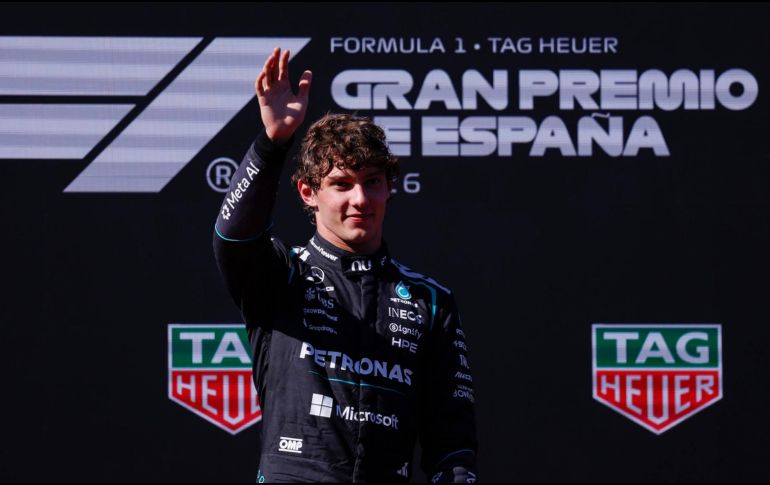 El italiano Andrea Kimi Antonelli (Mercedes), líder del campeonato, ganó este domingo el Gran Premio de España, el decimocuarto del Mundial de Fórmula Uno y la primera carrera de toda la historia disputada en el Madring. EFE/ A. Martin