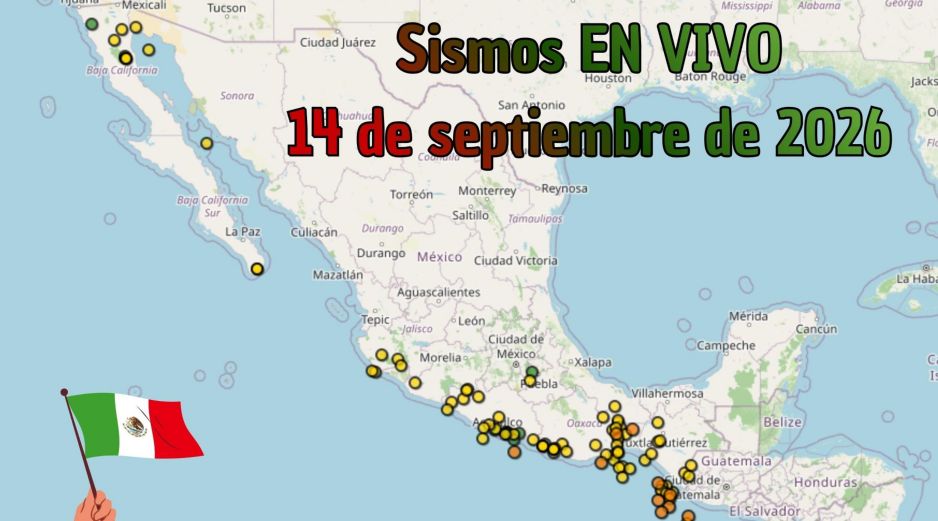 EN VIVO | Sismos en México | Lunes 14 de septiembre. ESPECIAL / SSN