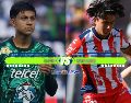 La actividad de la J8 llega a su fin este lunes, cuando los Esmeraldas de León reciban al Atlético de San Luis en su casa. ESPECIAL / IMAGO7 y CANVA