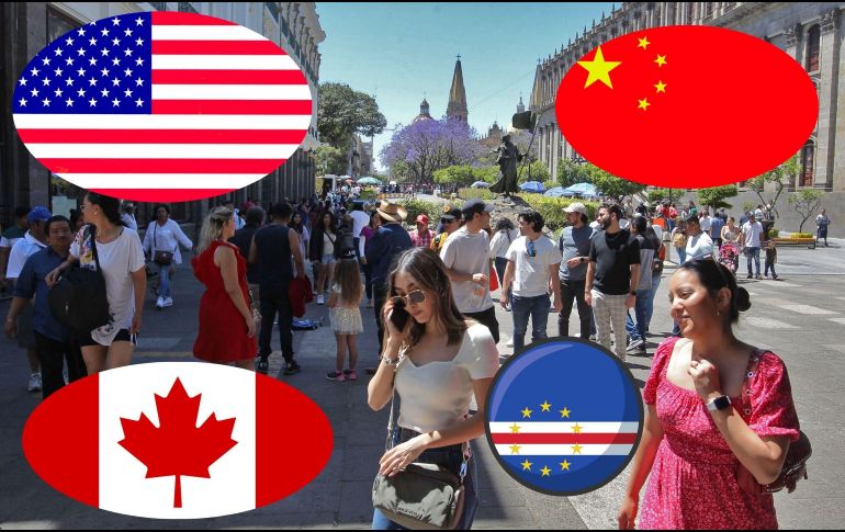 Turistas internacionales recorren los diversos destinos de México; Estados Unidos destaca como el principal país de origen de los visitantes. EL INFORMADOR / ARCHIVO
