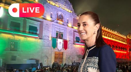 La Mandataria mexicana dará el Grito de Independencia desde el balcón de Palacio Nacional ante miles de asistentes al Zócalo. EFE / J. Méndez / SUN / ARCHIVO