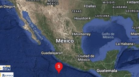 El sismo ocurrió a las 14:38 horas con 10 km de profundidad y no dejó afectaciones materiales. X/@SismologicoMX.