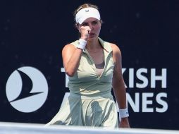 Kayla Day se impuso ante Elvina Kalieva en sets corridos durante un disputado encuentro de más de dos horas y media en el Guadalajara Open. CORTESÍA.