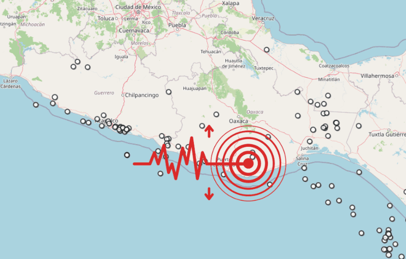 &nbsp;Sismo en Oaxaca. ESPECIAL / SSN