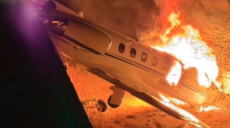 El piloto del avión Cessna 550 Bravo intentaba aterrizar en el aeródromo de Parelhas cuando se salió de la pista tras una maniobra arriesgada. CAPTURA DE VIDEO
