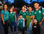 La familia Ruesga se uniformó de verde para celebrar la Independencia de México. EL INFORMADOR/J. Acosta