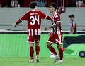 La “Hormiga” ya suma cuatro goles en seis partidos con Olympiacos. EFE / A. PAPAKONSTANTINOU