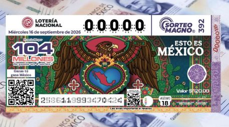 Como cada año, el boleto del Sorteo Magno de septiembre conmemoró la Independencia con ilustraciones alusivas a la historia, las tradiciones y el orgullo del país. ESPECIAL