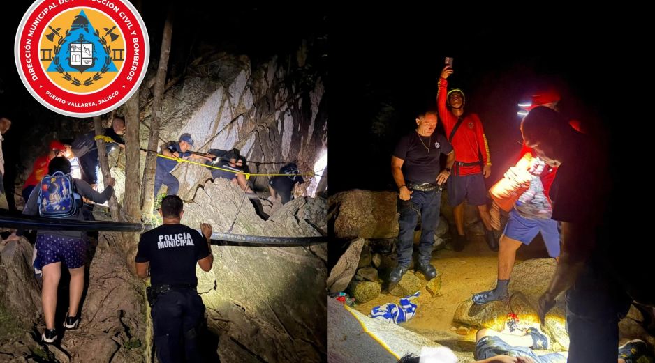 A raíz de este rescate, la dependencia emitió una serie de directrices para quienes planean visitar ríos, cascadas y otras áreas naturales de Puerto Vallarta. ESPECIAL / FACEBOOK Protección Civil y Bomberos Puerto Vallarta