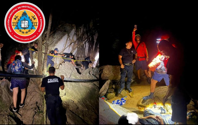 A raíz de este rescate, la dependencia emitió una serie de directrices para quienes planean visitar ríos, cascadas y otras áreas naturales de Puerto Vallarta. ESPECIAL / FACEBOOK Protección Civil y Bomberos Puerto Vallarta