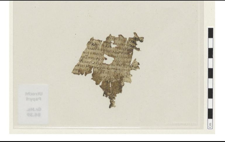 Este pedazo de papel tiene mil 700 años y pudo pertenecer a un lector de Egipto. EFE / Universidad de Utrecht