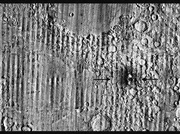 El hallazgo se produjo durante una revisión rutinaria de datos del Lunar Reconnaissance Orbite. EFE/ Nasa Goddard/Intuitive Machines/robert Wagner