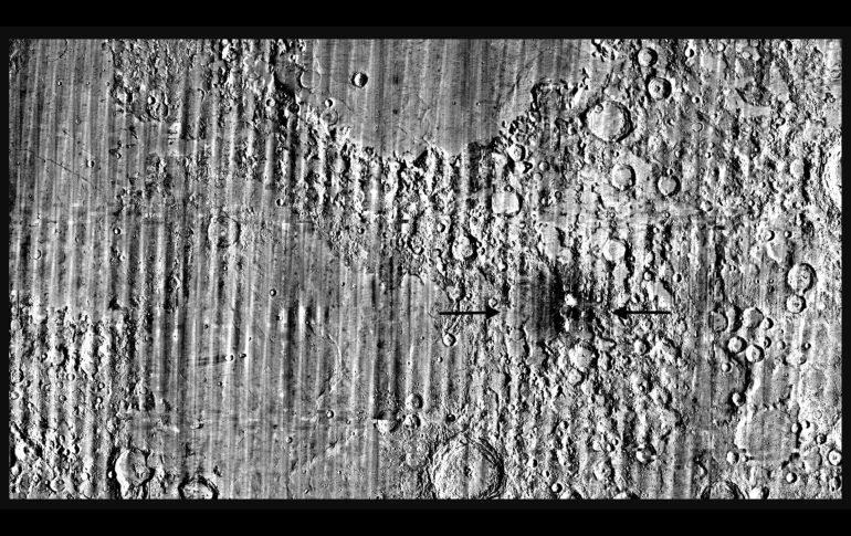El hallazgo se produjo durante una revisión rutinaria de datos del Lunar Reconnaissance Orbite. EFE/ Nasa Goddard/Intuitive Machines/robert Wagner